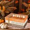 Thanksgiving Wooden Tiered Tray Decor Plaid Faux Decorative Stacked Books Bundle Thankful Grateful Blessed Wooden Block Sign with Beads for Fall Farmhouse Rustic Kitchen Home Table Decoration